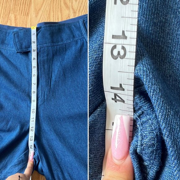 Women Within Size 22W Modern Fit Jeans Cargo Pants Needs Button Closure Blue - Picture 9 of 11